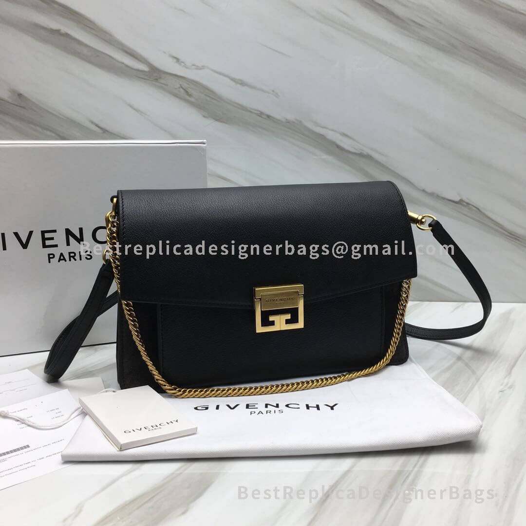 Givenchy Medium GV3 Bag In Black Goatskin And Suede GHW 29999